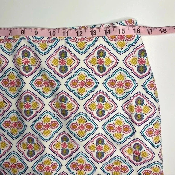 NWT Boden 10R Multicolor Geometric Pencil Skirt 100% Cotton - Picture 5 of 6